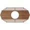Ekena Millwork Chrysler Wood Fretwork Pierced Ceiling Medallion, Walnut, 18"W x 9"H x 4 3/4"ID x 3/8"T CMWP18X09X0375CSWA - alternate 5
